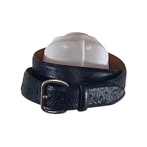 MARTIN DINGMAN Hand Tooled Leather Belt Size 36 Made in America